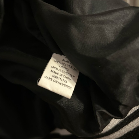 WD NY Embroidered Bomber Style Jacket Size Large - Picture 4 of 6